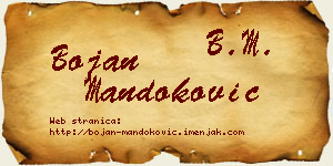 Bojan Mandoković vizit kartica